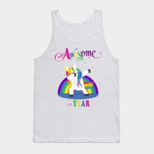 4th Birthday Unicorn Tank Top